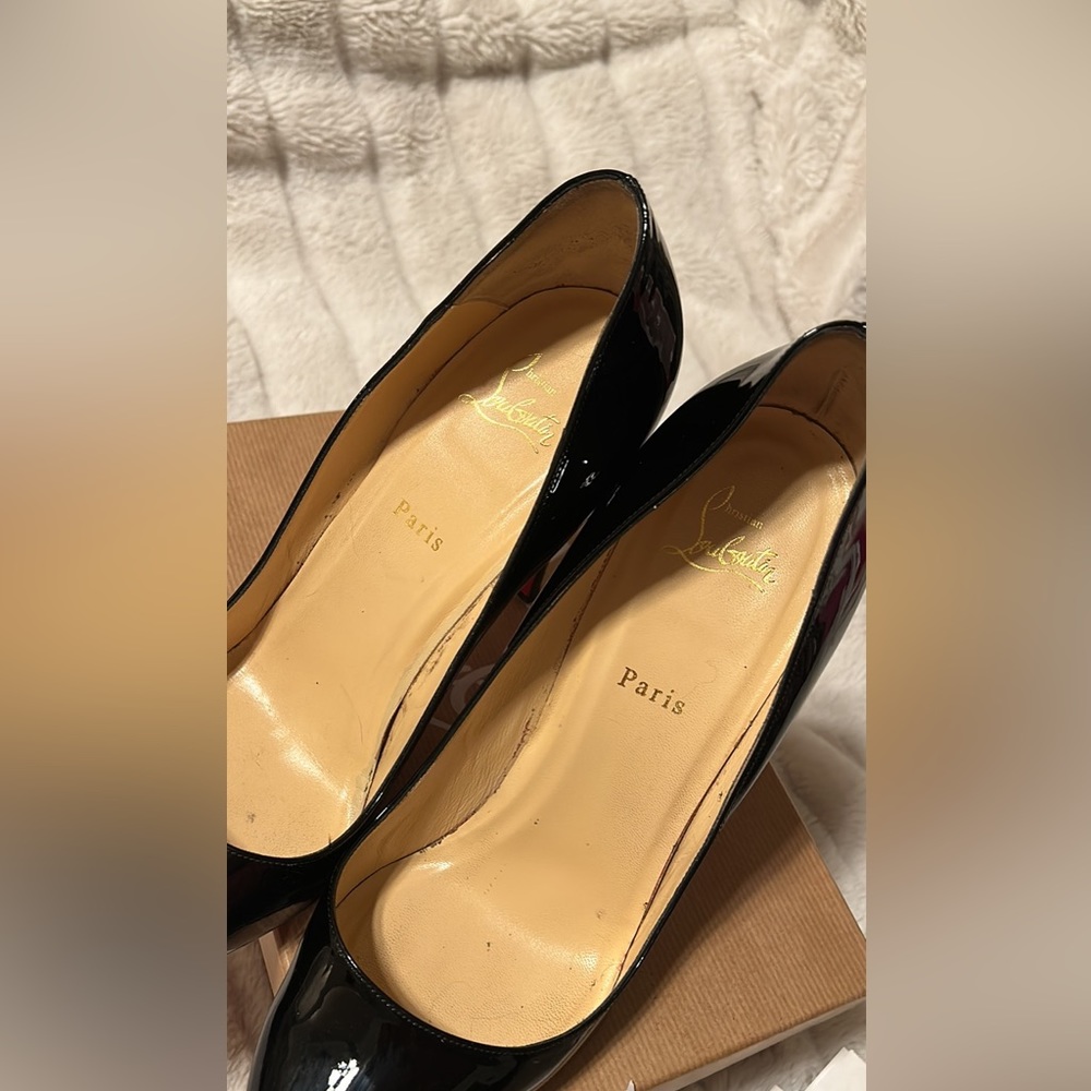 Hard to Find Size!! Women’s Christian Louboutin Sz43 Pigalle Black Patent 100mm